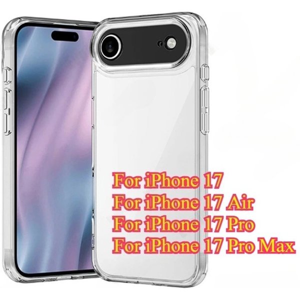 Coques Ultra Fines En Tpu Transparent Pour Iphone Air 17, 16, E 15, 14 Pro Max Plus, Coque En Silicone Souple Transparente-image