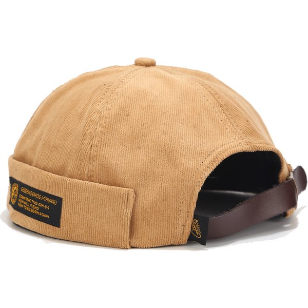 Autumn and winter corduroy men;s and women;s short fashion brand landlord hat retro beanie sailor melon skin hat street trend yuppie hat