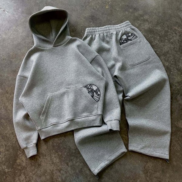 Men's Clothing New Sweatshirt Fashion Street Style All Match Personality Embroidered Hoodie Men And Women Casual Pullover Sweatshirt Pants-image