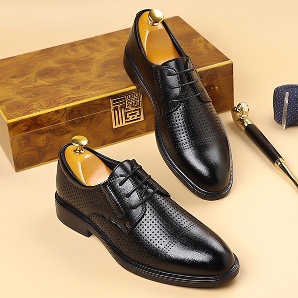 All-season Height-increasing Men's Business Formal Casual Leather Sh, Suitable For Dates, Weddings, And As Groom's