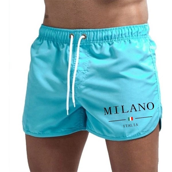 Men's Quick Drying Beach Sports Shorts Fashionable Printed Travel Running Essential Swimwear