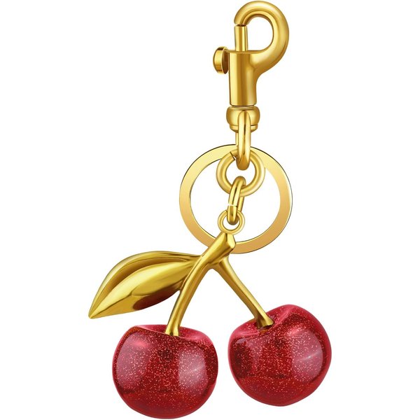 Cute Cherry & Strawberry Bag Charm Keychain For Handbags, Purse Accessory, Kawaii Gift For Women, Girls, Mother’S Day Present-image