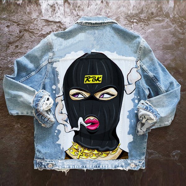 Women's Street Denim Jacket Women Short Slim Fashion Lapel Women's Jacket-image