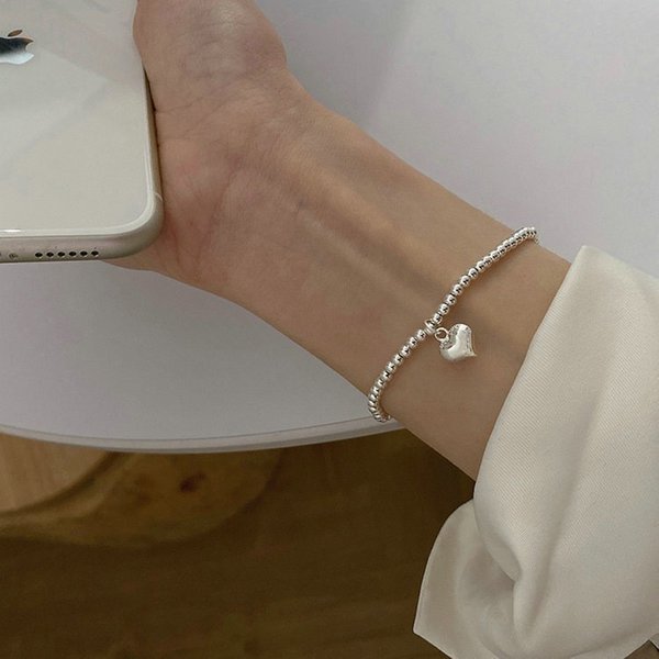 Light Luxury Niche Love Star Small Silver Bead Bean Bracelet Baroque Pearl Bracelet Female All Match Hand Jewelry-image