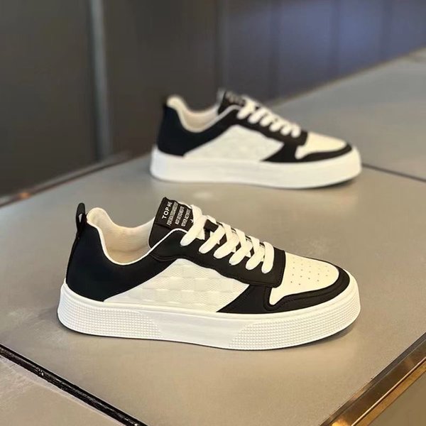 Men's Wear-Resistant Sports Casual Board Shoes Spring New Small White Trend All Match Shoes For Men-image