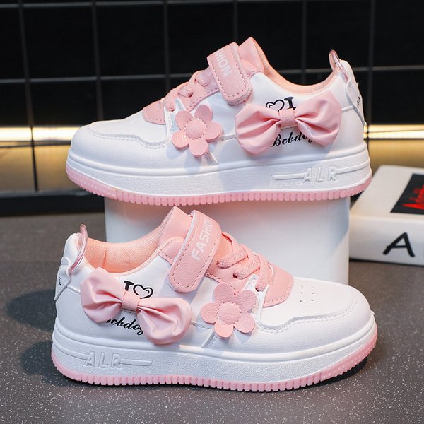 Girls Shoes Children's White Shoes Spring And Autumn New Girls Soft Sole Versatile Casual Sports Shoes Lightweight-image