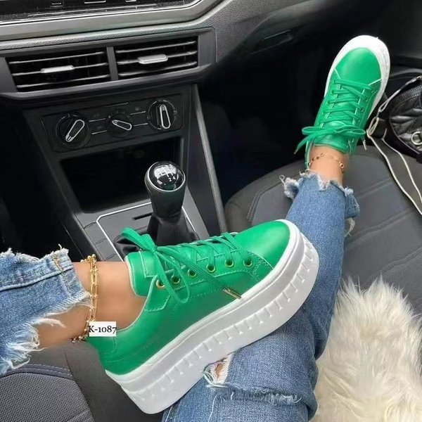 Women's Chunky Platform Loafers Round-Toe Slip-On Shoes Comfortable Thick Rubber Sole Casual Footwear Sizes 35-43-image