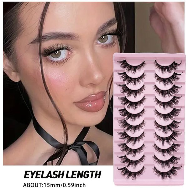 Eyelashes Set 10 Pairs Of Eyelashes Thick Simulation Cat Eye Fox Eyelashes 10 Pairs Of Eyelashes
