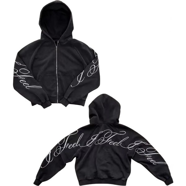 Y2k Streetwear Zip-Up Hoodie - Oversized Graphic Pullover For Women, Retro Futurism Unisex Jacket (Black, S-Xl, Polyester)