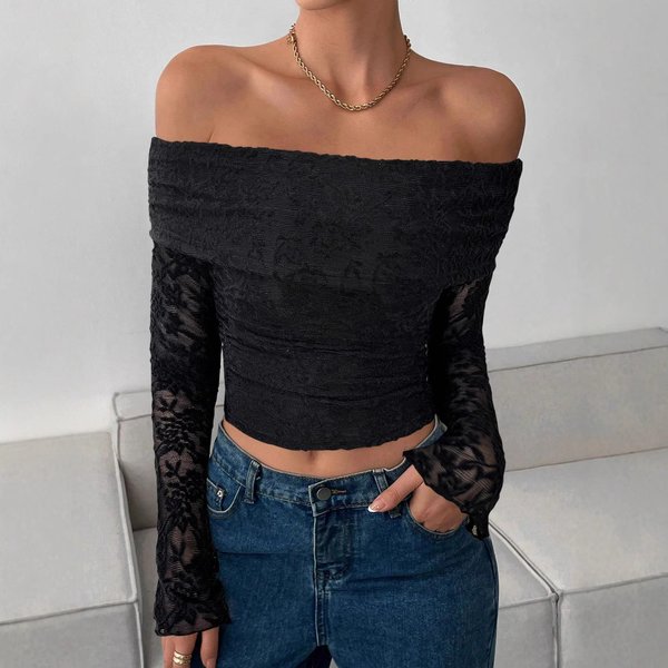 2025 Autumn New One Shoulder Long Sleeved Slimming Temperament Commuting Dating Battle Suit-image