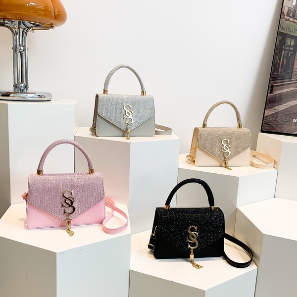 Women's Bags Summer New Small Square Bag Women's Fashion Trend Letters Simple Versatile Handbag Shoulder Messenger Bag-image