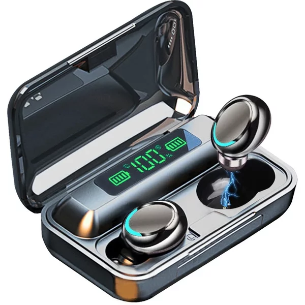 F9-5 TWS Earphone Bluetooth 5.1 Wireless Headphone Hearing Aid Waterproof Earbuds Headset Handfree With Mic 2200mAh