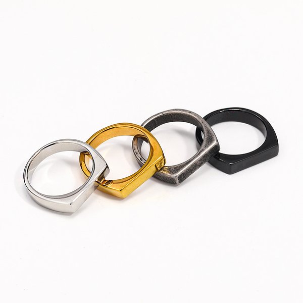Men's Jewelry Titanium Steel Jewelry Personality Simple Men And Women Couples Smooth Titanium Steel Ring