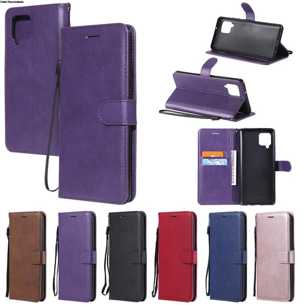 Leather Wallet Flip Case For Samsung Galaxy A01 A02S A10E A11 A12 A20 A21 A31 A32 A41 A51 A52 A70 A71 A72 A6 A8 2018 Cover Bag-image