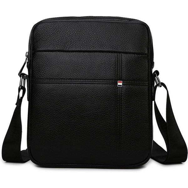 Men's Bags Men's First Layer Cowhide Shoulder Bag Daily Simple Trendy Brand Backpack Lightweight Men's Crossbody Bag Large Capacity Menbag