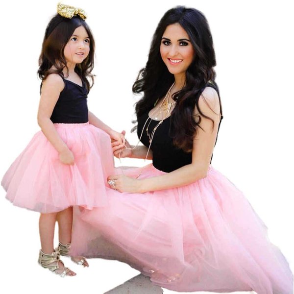 Mother & Kids Foreign Trade European And American Mesh Skirt Parent-Child Outfit Mesh Skirt Family Mother And Daughter Outfit Skirt-image