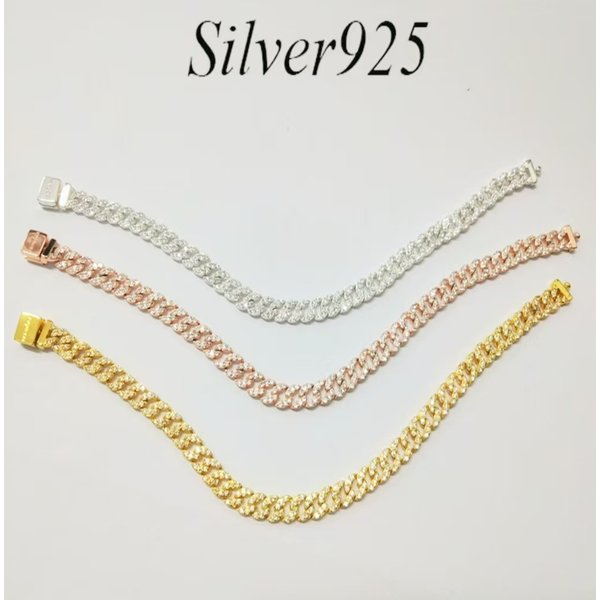 Panjia Duola Full Bracelet Men's Trendy Brand Versatile Hip Hop American Style Unisex Cuban Chain Inlaid Diamond-image
