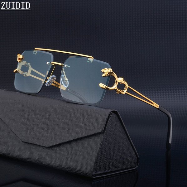 New Retro Rimless Sunglasses For Men Steampunk Sunglasses Women Punk Fashion Glasses Vintage Shades Gafas De Sol Sonnenbrill Sun-image