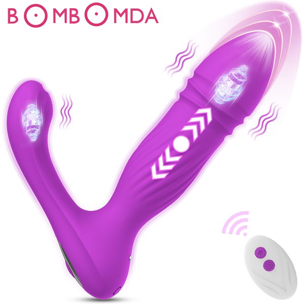 For Remote Vibrator Women Dildo Thrusting Telescopic G Spot Massage Clitoris Stimulator Masturbator-image
