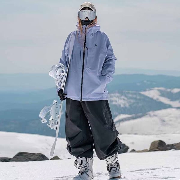 Unisex Waterproof Snow Pants Windproof Loose Fit Outdoor Winter Work Pants For Skiing & Cold Weather-image