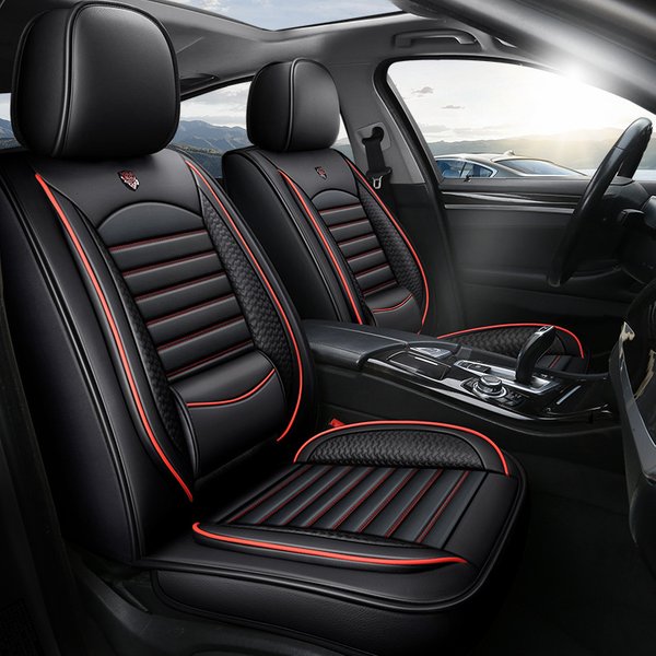 Car Seat Cover Winter Seat Cover Fully Enclosed Leather Cushion Four Seasons Universal Seat Cushion-image