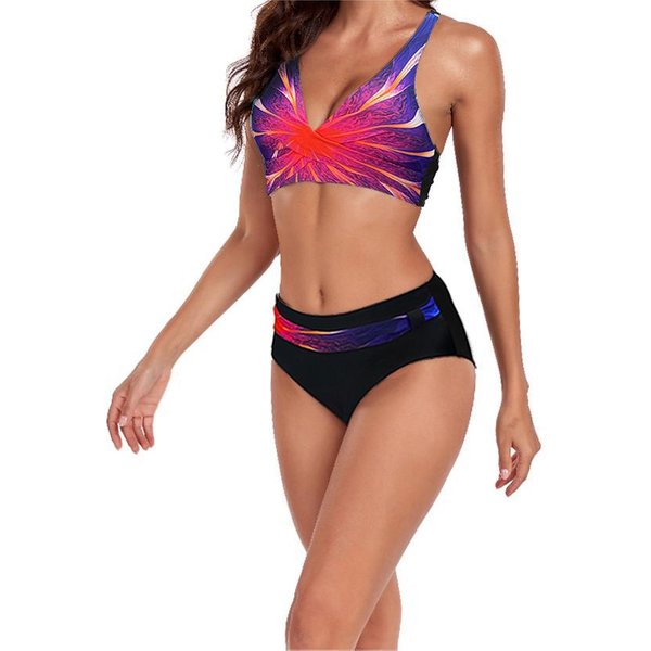 Women's Clothing Sexy Hot Diamond Two Piece Suit Women's Split Bikini Swimsuit