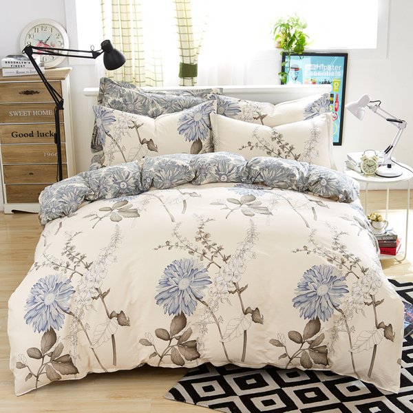 Soft Material Quilt Cover Duvet Cover Three Piece Bedding Set Queen United States Bedding K Size-image