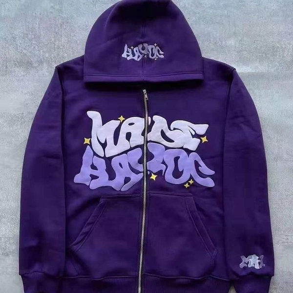 Men's Clothing Joint Trend Punk Hip-Hop Fashion Zipper Digital Printing-image