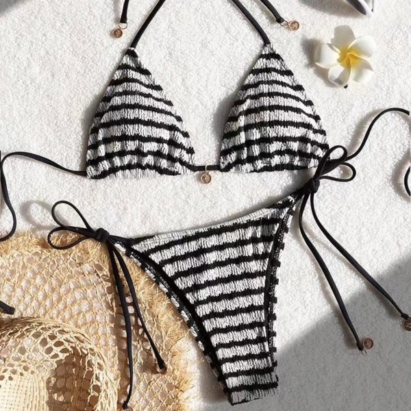 Women's Clothing Bikini Split Striped Sexy Swimsuit