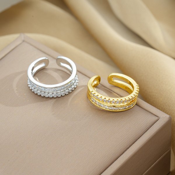 Exquisite Ins Trendy Index Finger Ring For Women Light Luxury Niche Design Fashionable Personality Simple Open Ring Ins Cold Style-image