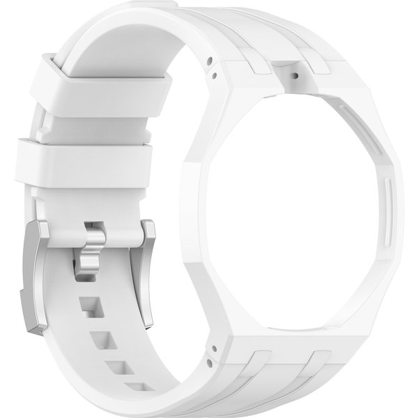 Silicone Watch Strap White Black Suitable For Swatch Silicone Strap AP RPop Joint Pocket Watch Wrist Strap
