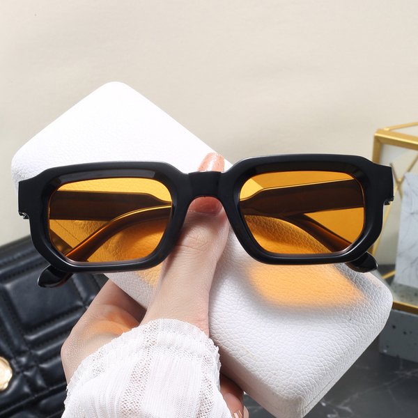 Unisex Sunglasses Simple Personality Small Frame Square Sunglasses Female Ins Street Shot Sunscreen Sunglasses-image