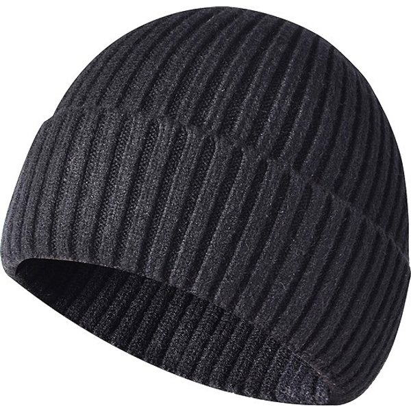 Unisex Winter knitted hat for men and women couples thick warm woolen hat, cold hat, flanged over hat woman