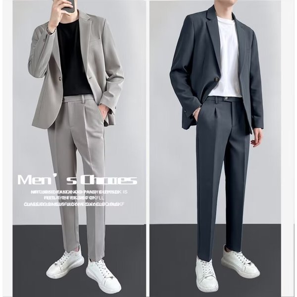 Men's Clothing Jacket Groom Wedding Suit Business Professional Suit Suit Trousers Casual Suit-image