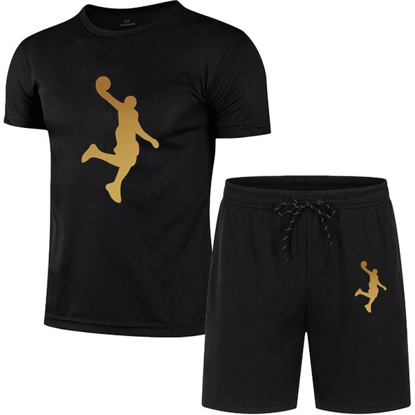 Men's Sets Summer Suit Two-piece Outfit Activewear T Shirts Shorts Fashion Brand Jogging Fitness Gym Clothes Men Short Set