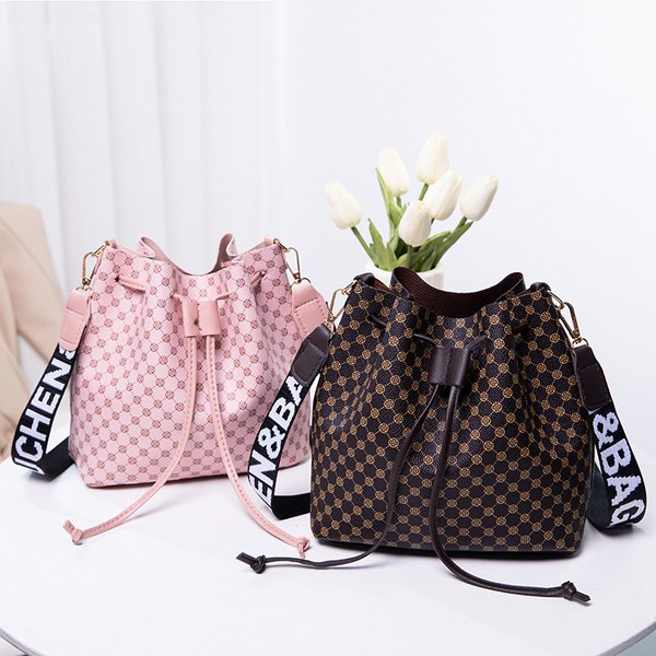 Fashion Bucket Bag Women's Bag Soft Leather Large Capacity Textured Shoulder Messenger Bag-image