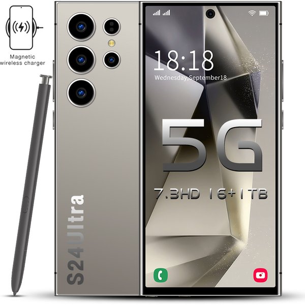 S24 Ultra Smartphone Android 4+64G Dual Sim Factory International Model (Titanium Grey)-image