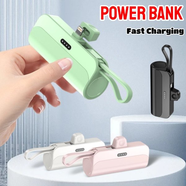 Portable Power Bank 10000Mah Quick Charge 2 IN 1 Mini External Battery Charger Cases For Iphone 15 14 13 12 Pro Max-image