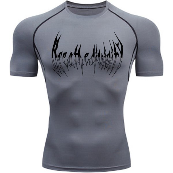 Men's Clothing Compression Long Sleeve Shirt Black Fitness T Shirt Men's Muscle Quick Drying Fitness Sportswear Sun Protection Sports Close Fitting