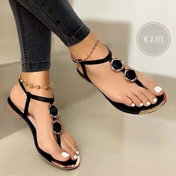 Women's Shoes Summer Fashion Leisure Beach Clip Toe Low Heel Large Size 40 43 Sandals-image