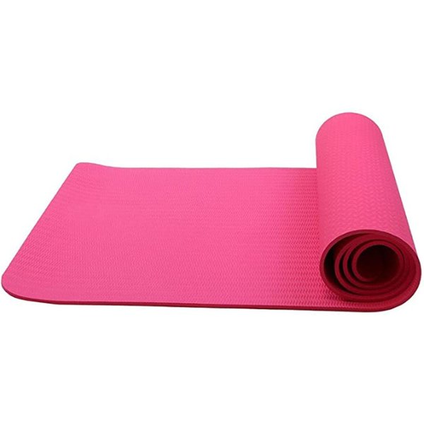 Tpe Non-Slip Monochrome Two-Color Yoga Mat Thickened Odorless Sports Mat Explosion-Proof Beginner Sports Fitness Mat-image