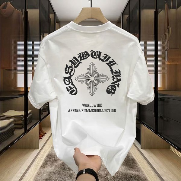 Men's Clothing Summer American Style Handsome Heavy Cotton Short Sleeved T Shirt For Young Men And Women Ins Trendy Street Loose Round Neck Top