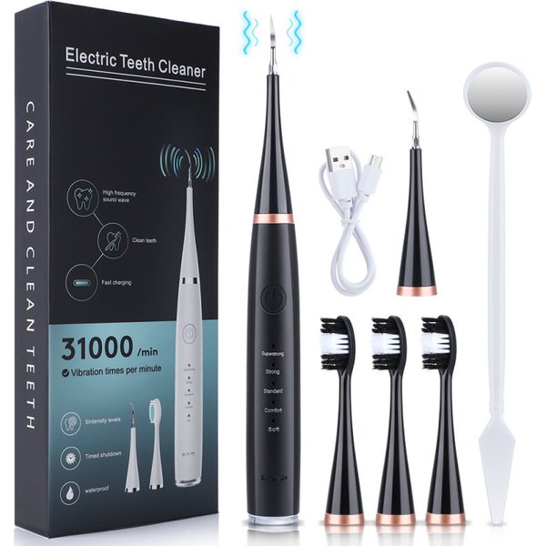 electric toothbrush set household six in one electric toothbrush dental calculus cleaning and whitening instrument
