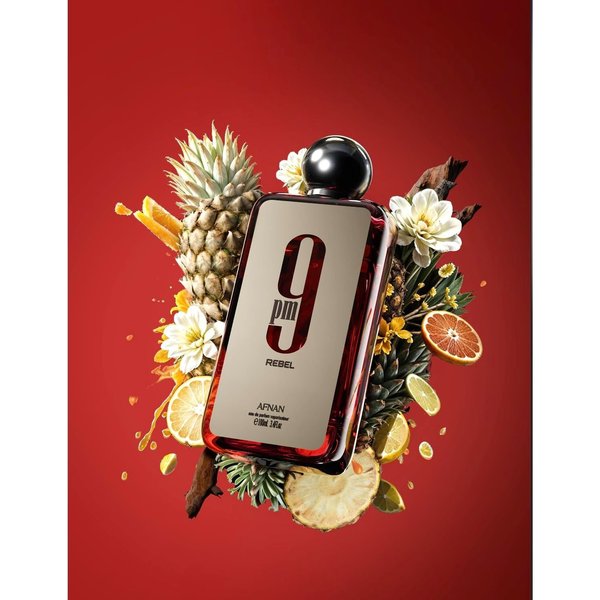 Afnan 9 PM Rebel Eau De Parfum 3.4 Fl Oz | Night For Men And Women. Rich, Long-lasting Fragrance That Reflects Your