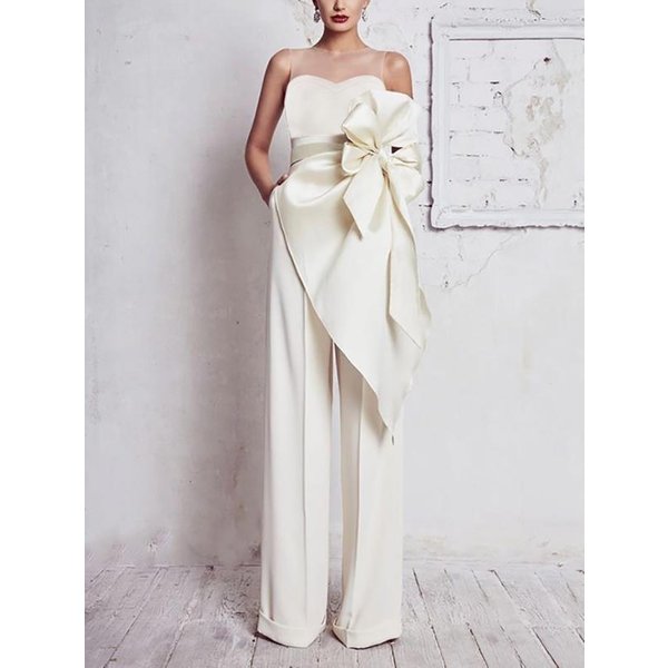 Women's Clothing Foreign Trade Women's Clothing Amazon Cross-Border New Chest-Wrap Belt Lotus Slim Fit Jumpsuit New Model-image