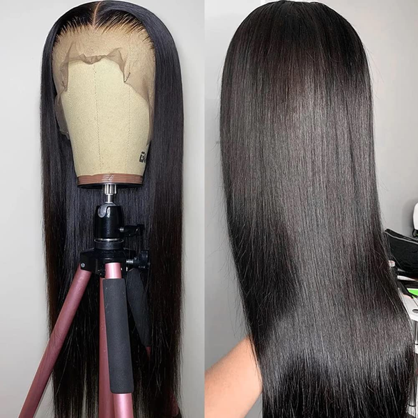 hot selling Bone 13x4 Frontal Human Hair Wigs Straight 30 32 inch Transparent Lace Front Closure Wig Brazilian For Women