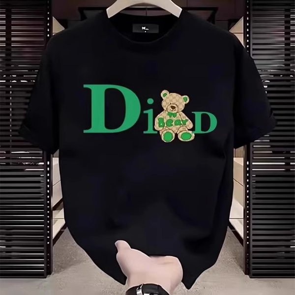 Men's Clothing Short Sleeved Ins Pure Cotton New Men's Hot Selling Printed T Shirt Trendy Men And Women All Match Round Neck T Shirt Men-image