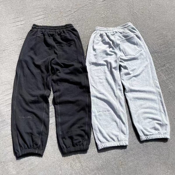 Men's Clothing Three Bar Embroidered National Trend Trousers Versatile Casual Style-image