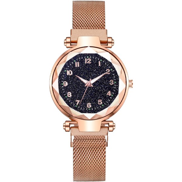 fashion magnet digital Starry Sky women's watch women's red lazy watch