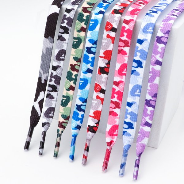 Trend Creative Shoelace Cloud Camouflage Shoelaces Sneakers Width 0.8CM 120/140/160CM Flat Shoe Laces For & Woman Man-image